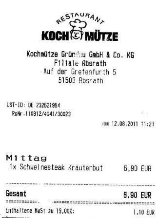 dbut Hffner Kochmtze Restaurant